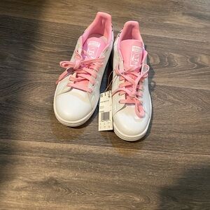 adidas White and Pink Athletic Shoes